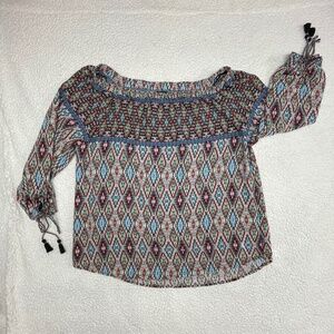Women’s 1X Multi-Color Hannah Blouse Top